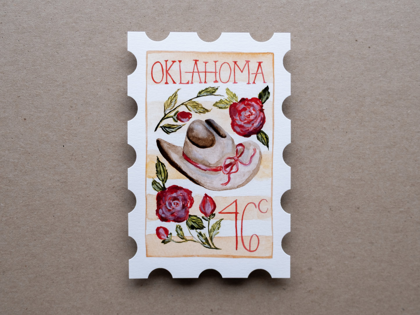 Oklahoma Stamp Print