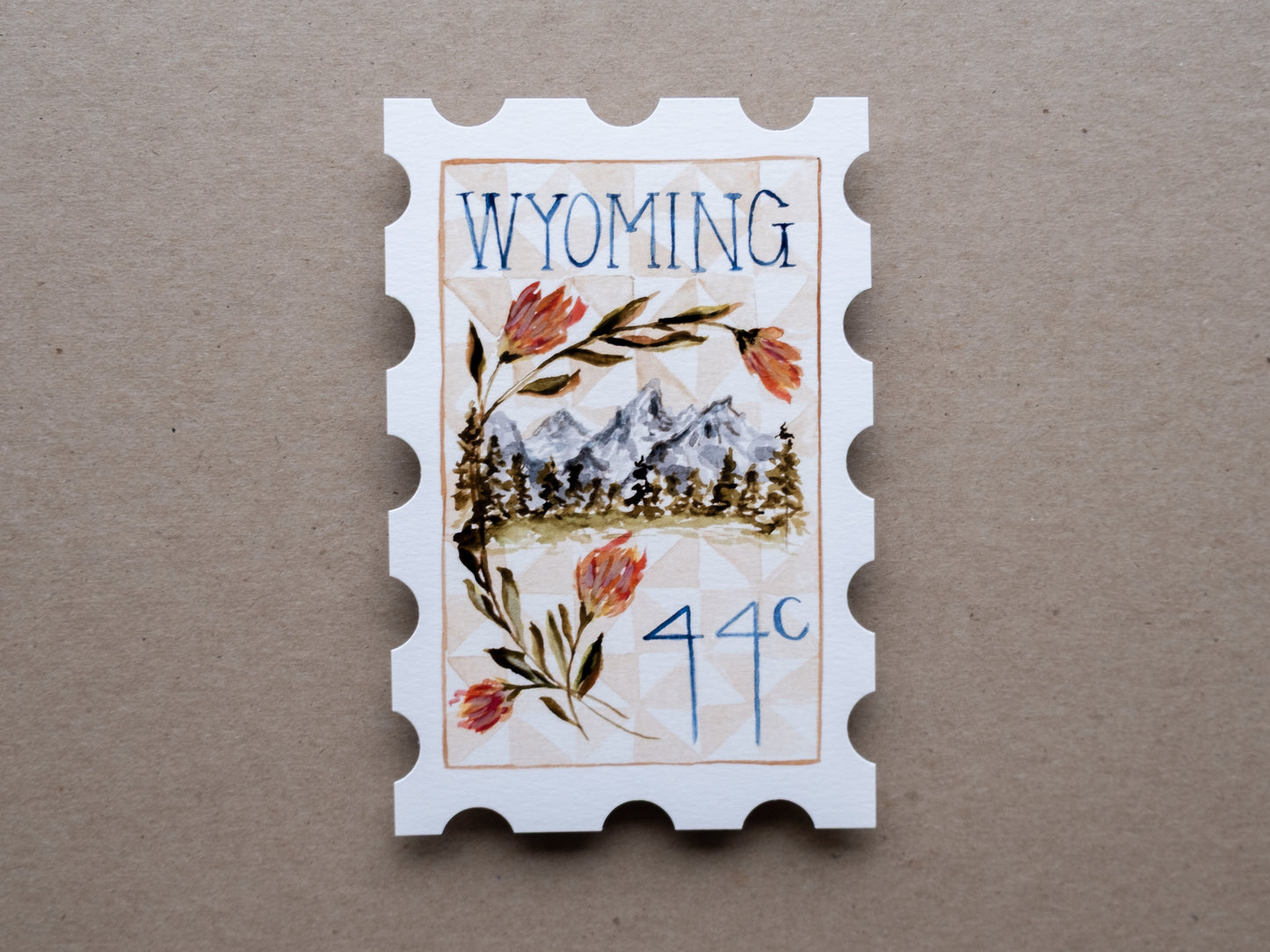 Wyoming Stamp Print