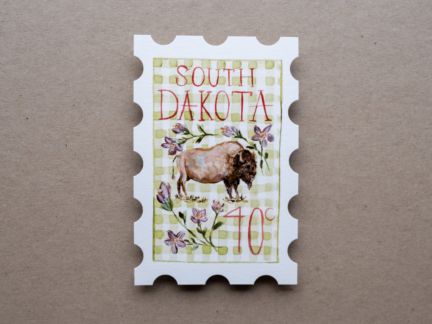 South Dakota Stamp Print