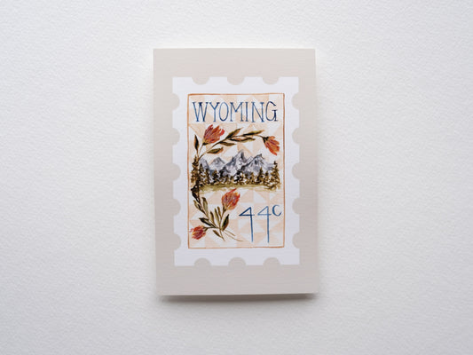 Wyoming Stamp Print