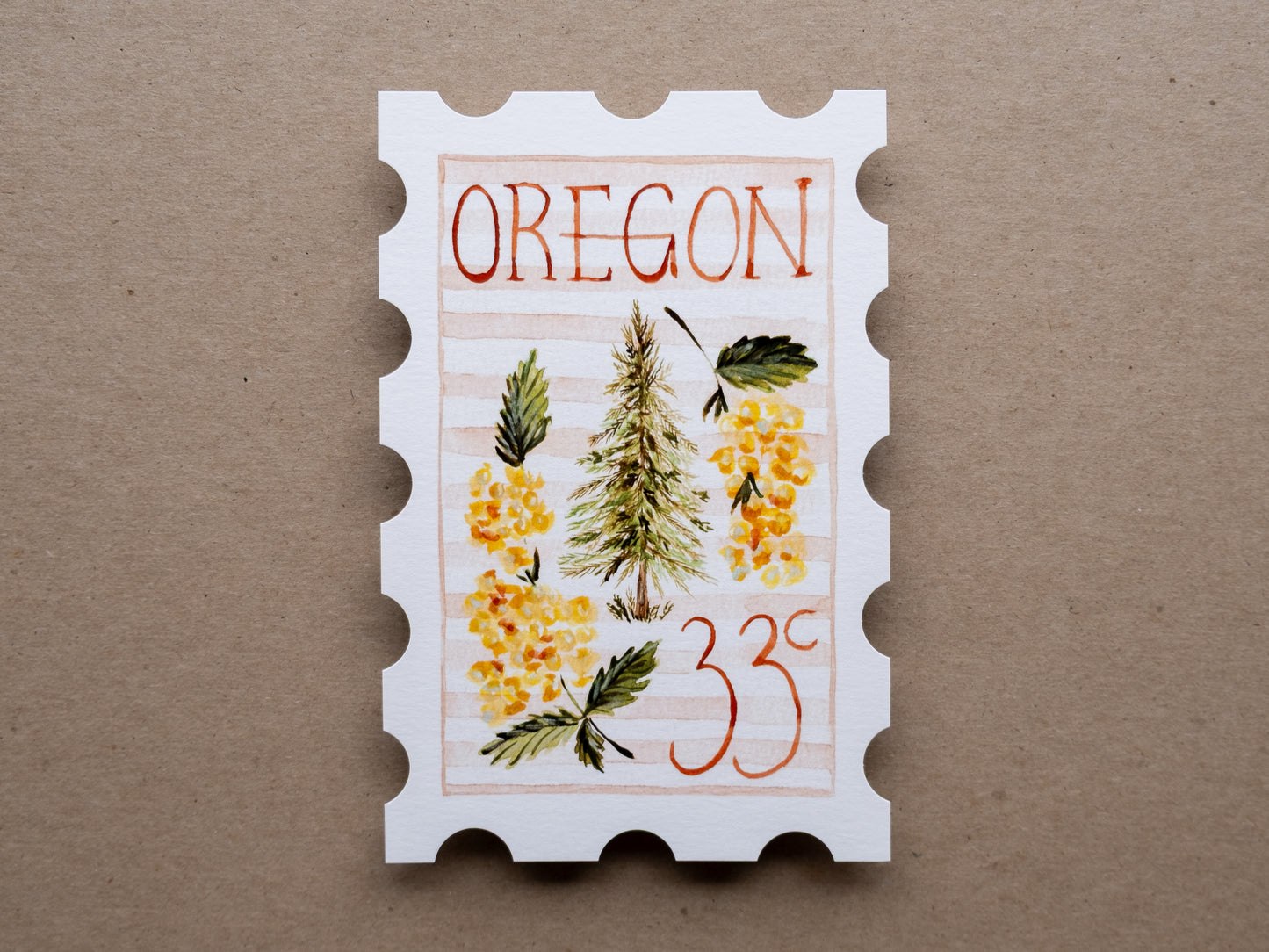 Oregon Stamp Print