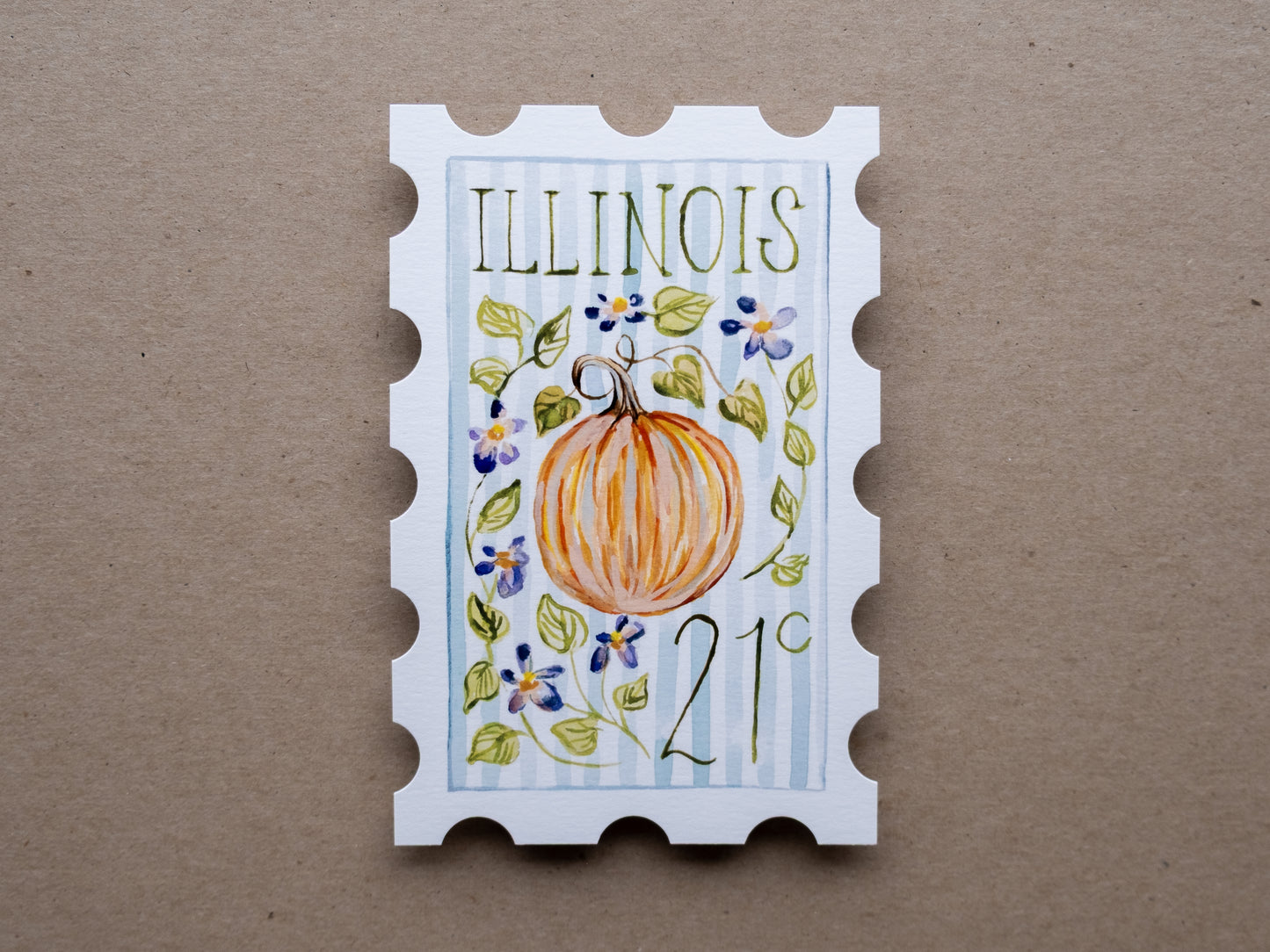 Illinois Stamp Print