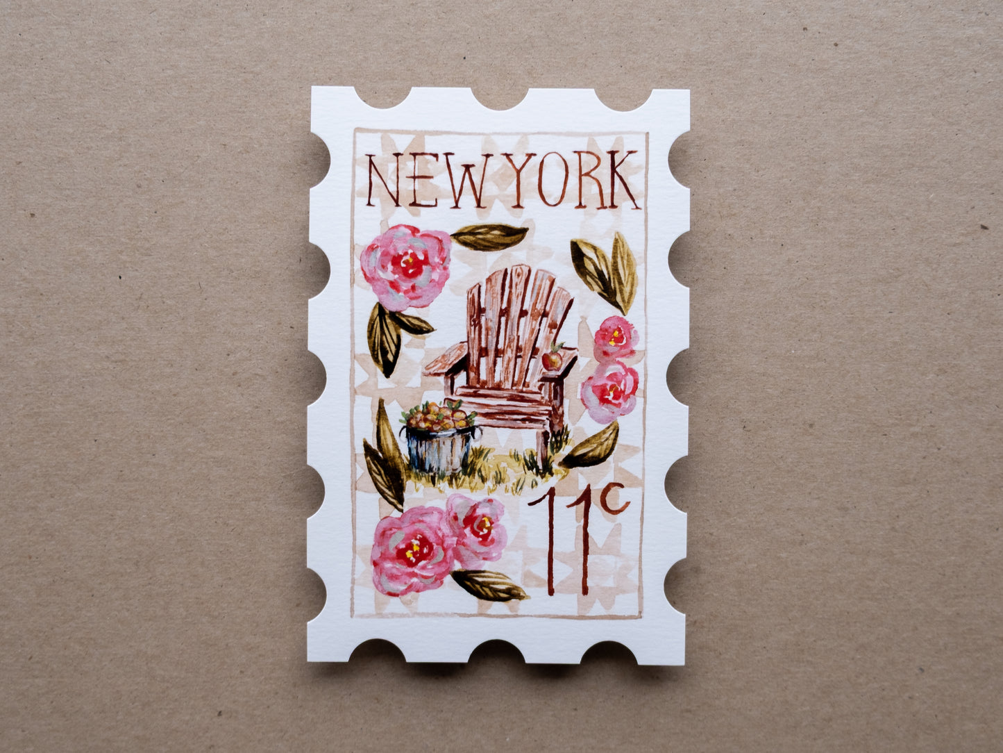 New York Stamp Print