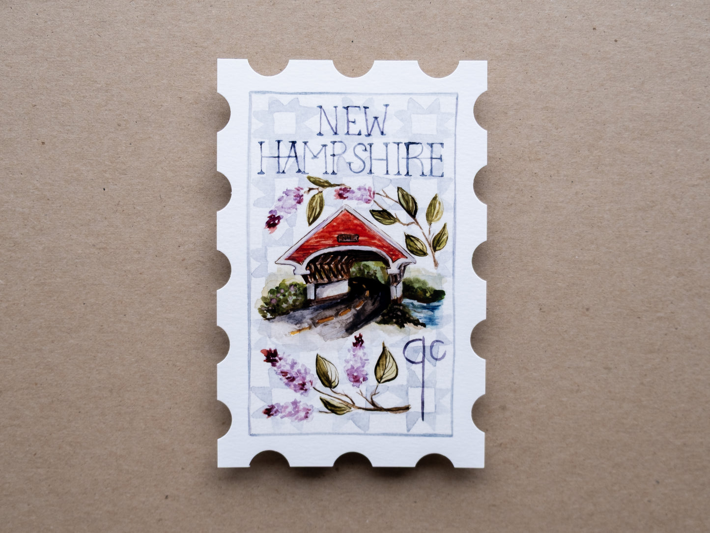 New Hampshire Stamp Print